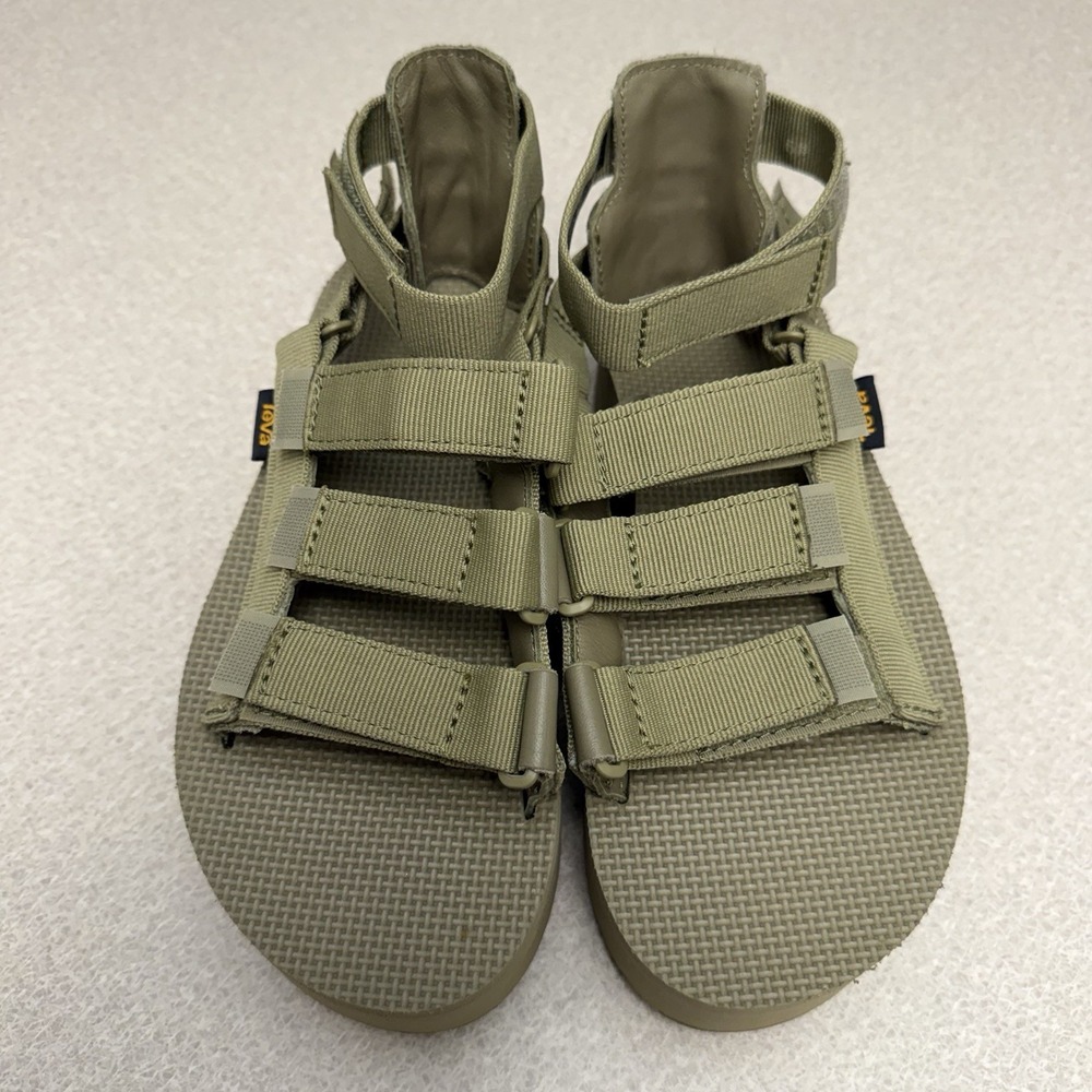 TEVA FLATFORM MEVIA WOMEN SANDALS OLIVE GREEN US 6 /UK 4 /EU 37 /JP 23 - Picture 4 of 9